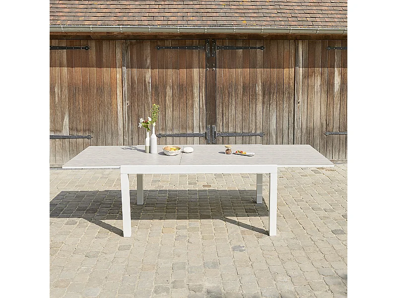 Table de jardin en aluminium extensible 6/10 places