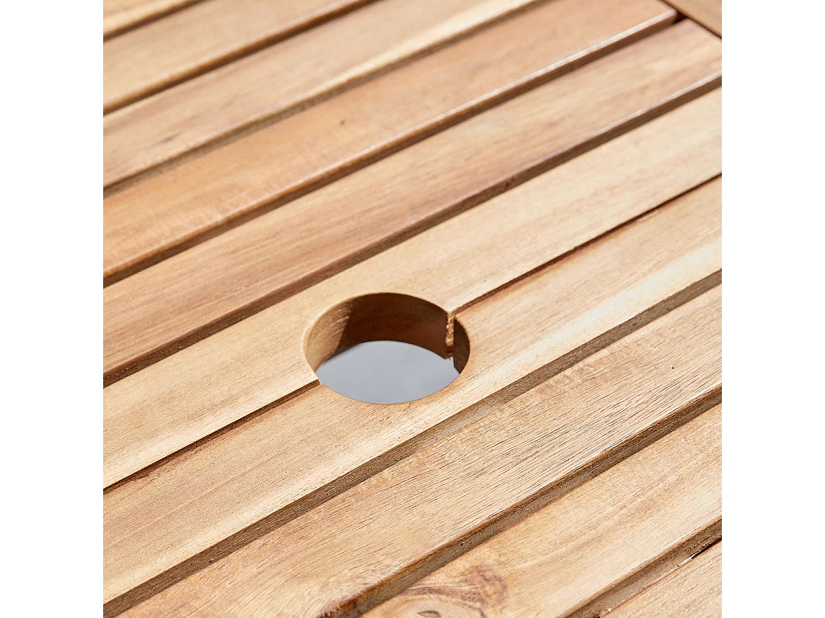 Mesa de jardín extensible ovalada de madera de acacia maciza 6/8 pers.