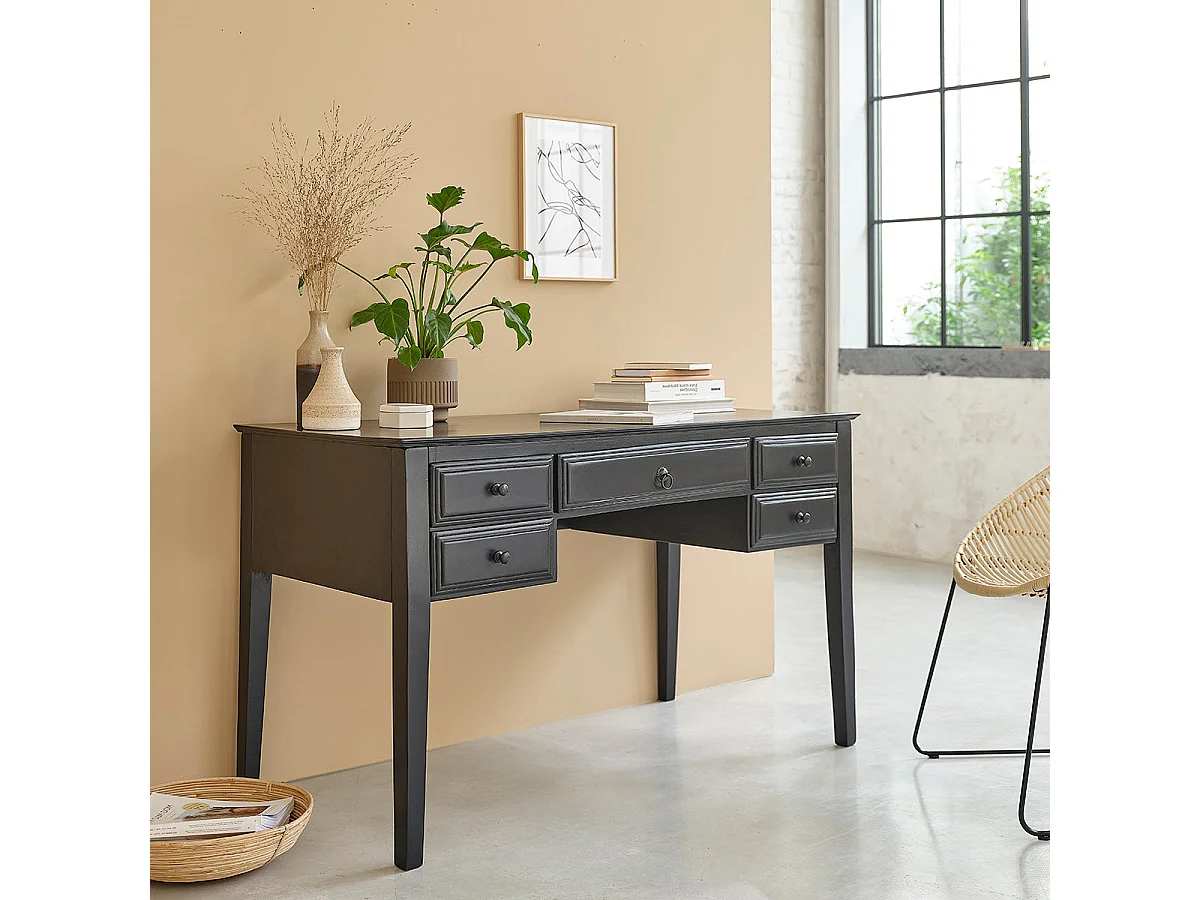 Scrivania in legno massello di mango