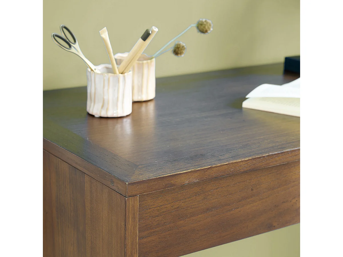 Console en mindi massif finition noyer 120 cm