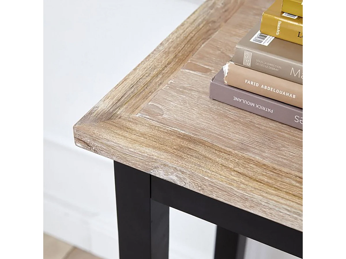 Console en acajou massif et teck 120 cm