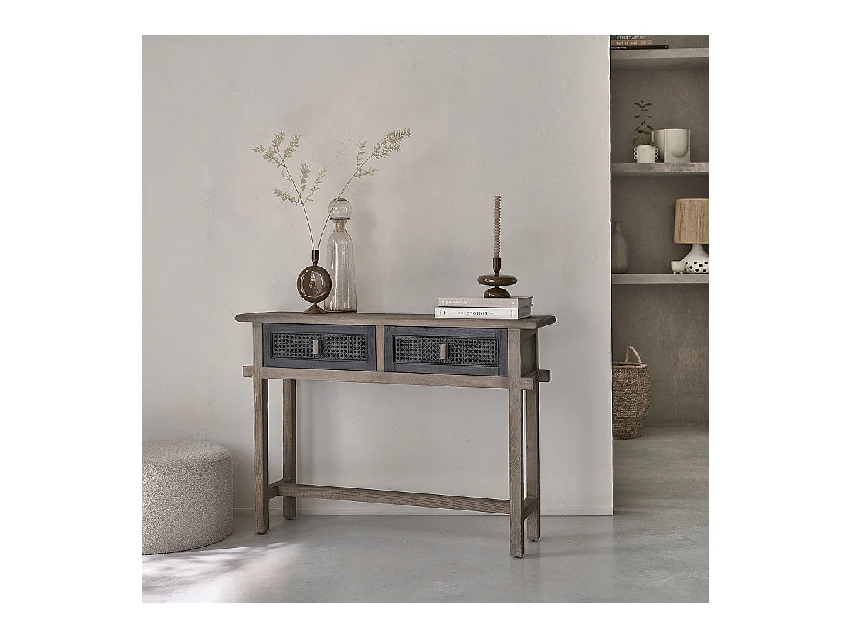 Console en bois recyclé massif 110 cm