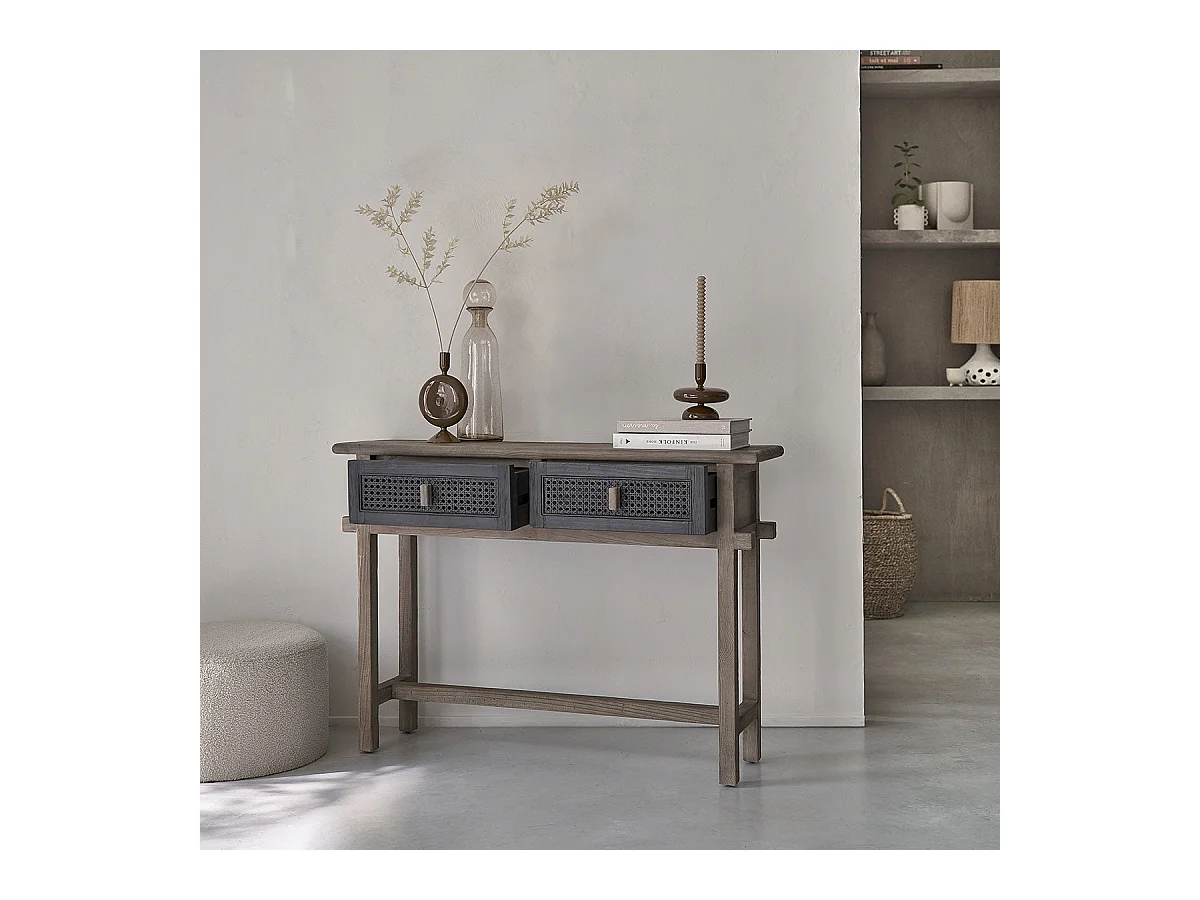 Console en bois recyclé massif 110 cm