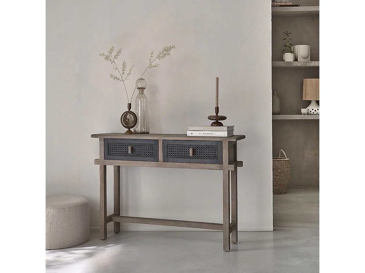 Console en bois recyclé massif 110 cm