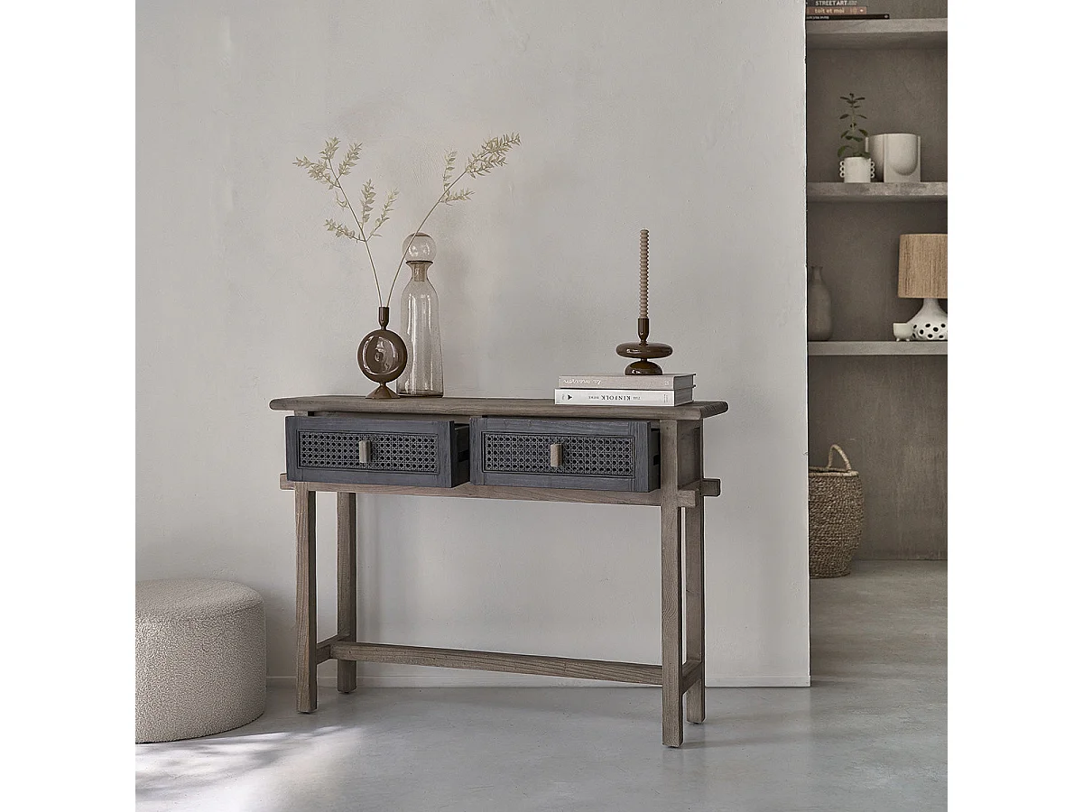 Console en bois recyclé massif 110 cm