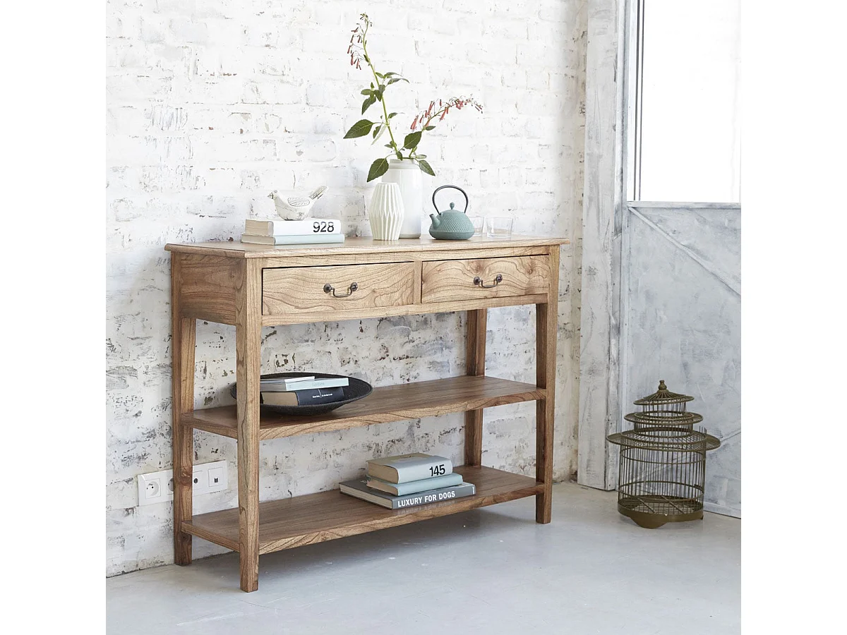 Console en mindi massif 120 cm