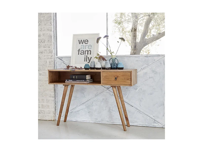 Console en mindi massif 120 cm