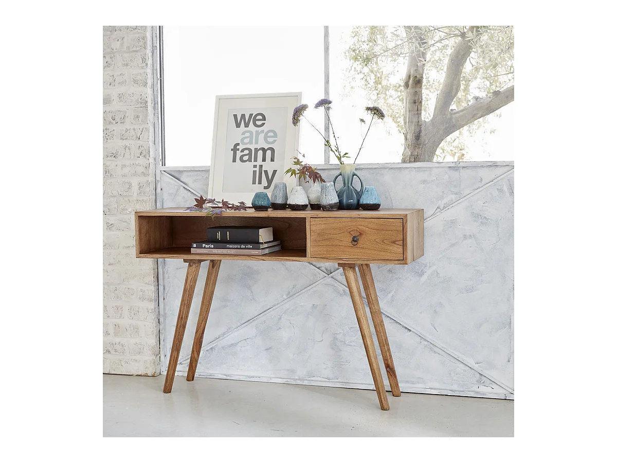 Console en mindi massif 120 cm