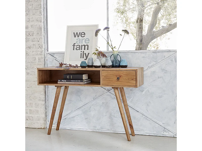 Console en mindi massif 120 cm