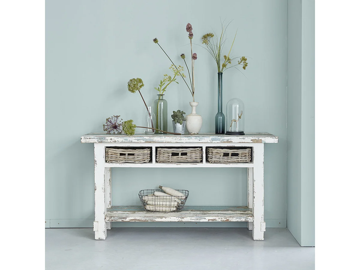 Console en bois recyclé massif 150 cm