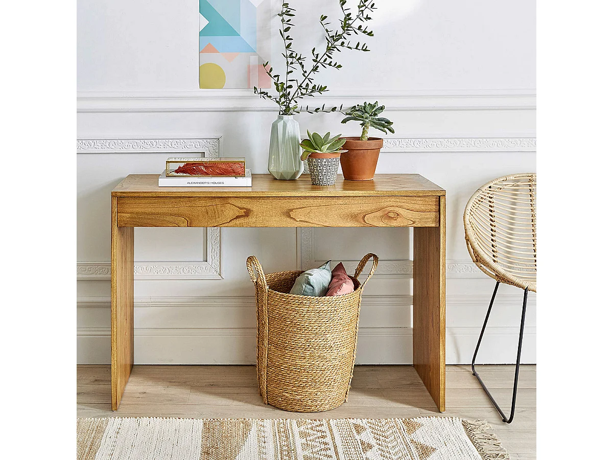 Consolle in legno massello di mindi