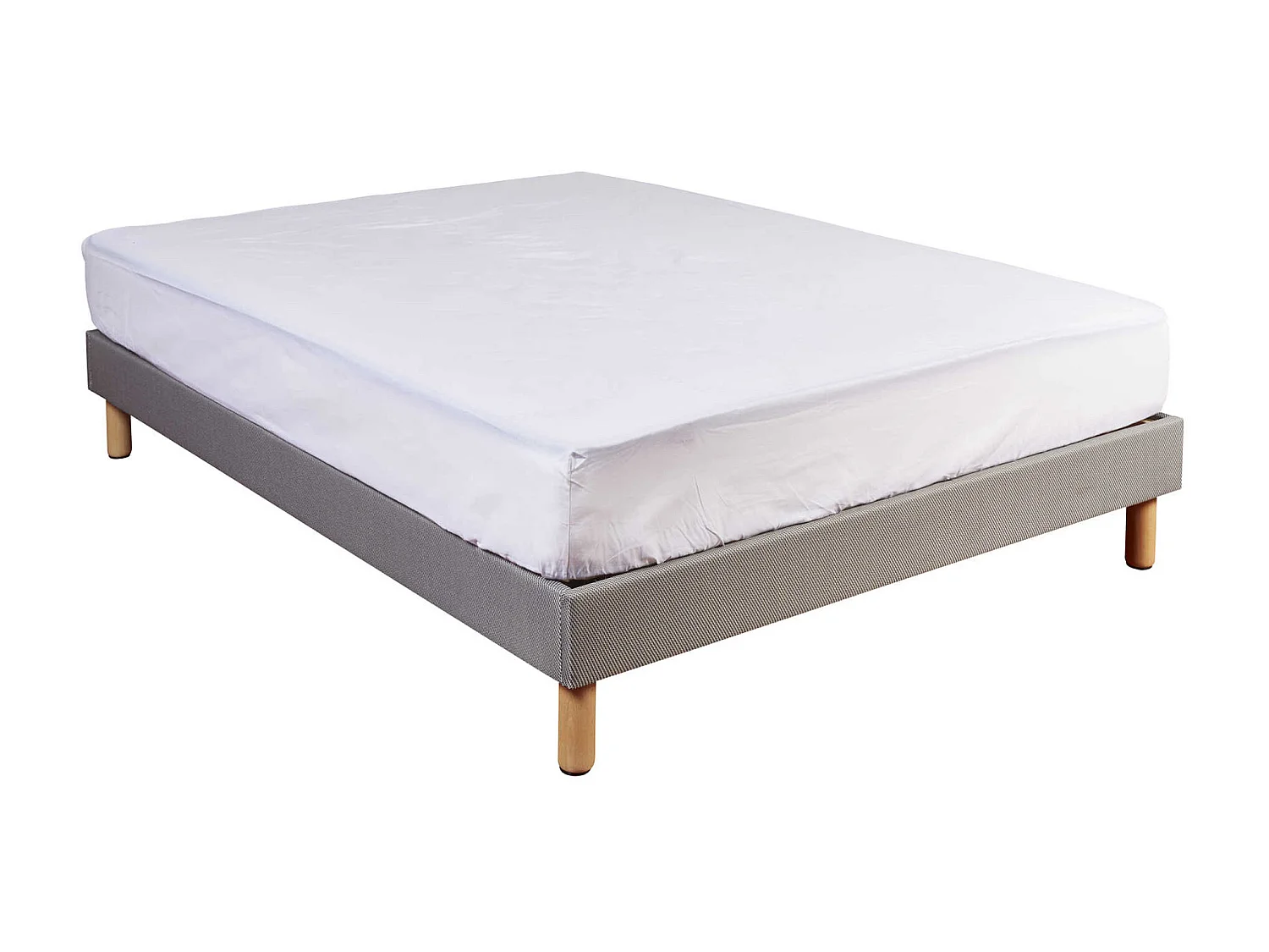 Drap Housse 100% coton Blanc - Bonnet 27 cm 90x200