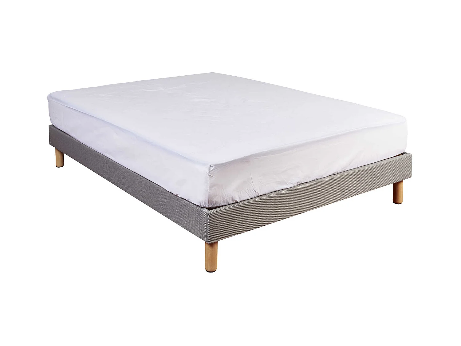 Drap Housse 100% coton Blanc - Bonnet 27 cm 90x200