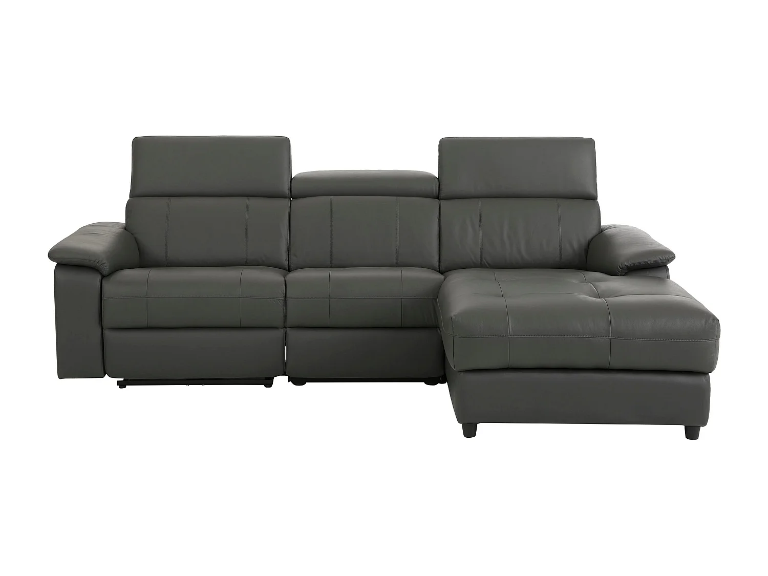 Tanaro | Chaise Lounge 3-zits rechts, elektrisch, grijs PU
