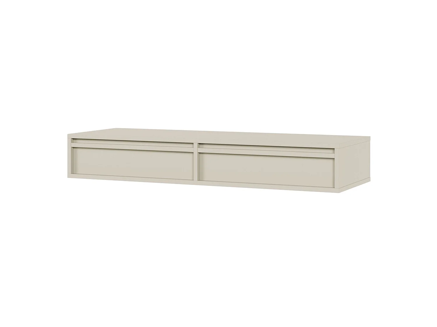 Coiffeuse - 110 cm - avec tiroirs - suspendu - grège - EVO