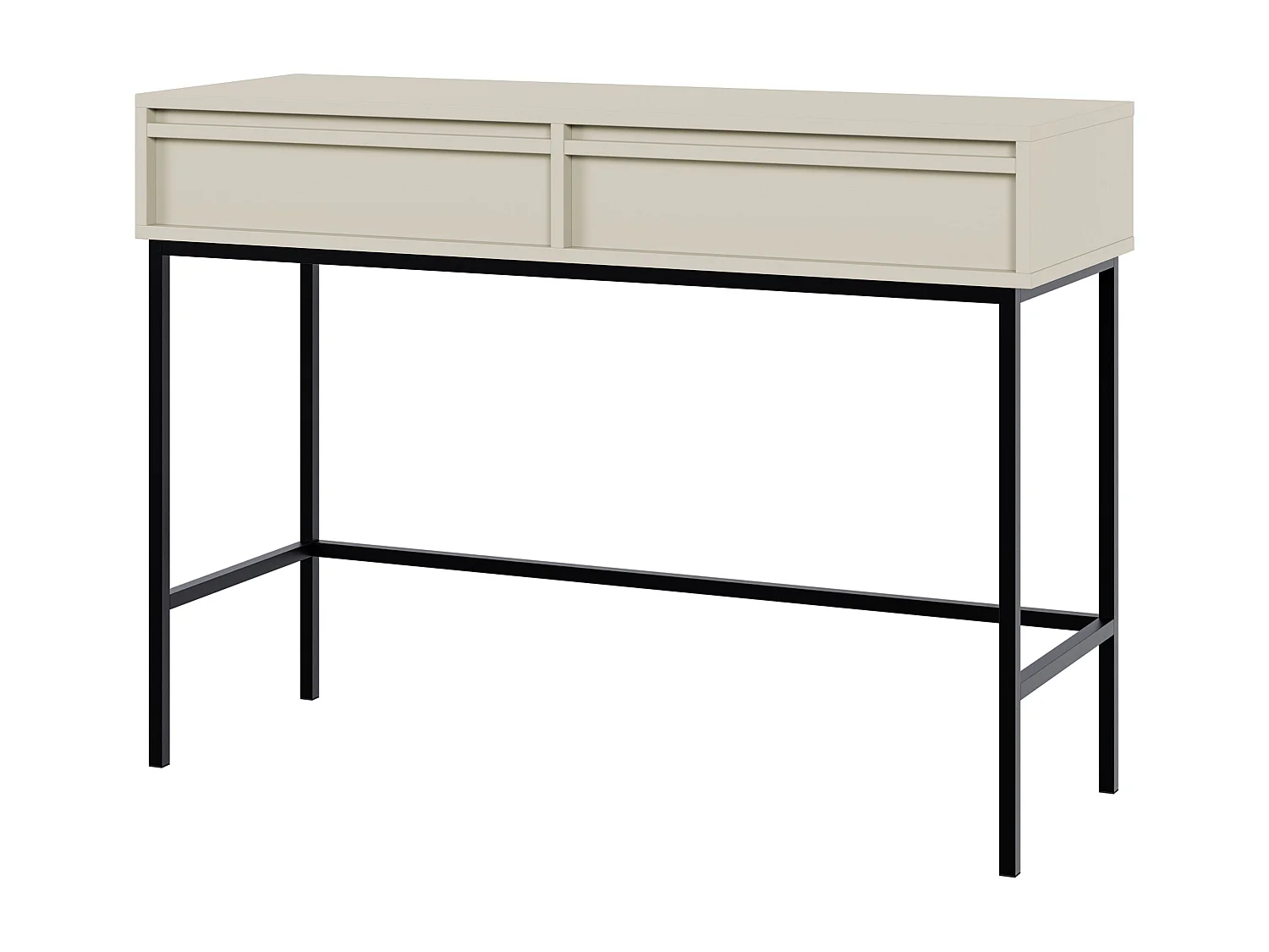 Coiffeuse - 110 cm - avec tiroirs et cadre - grège - EVO