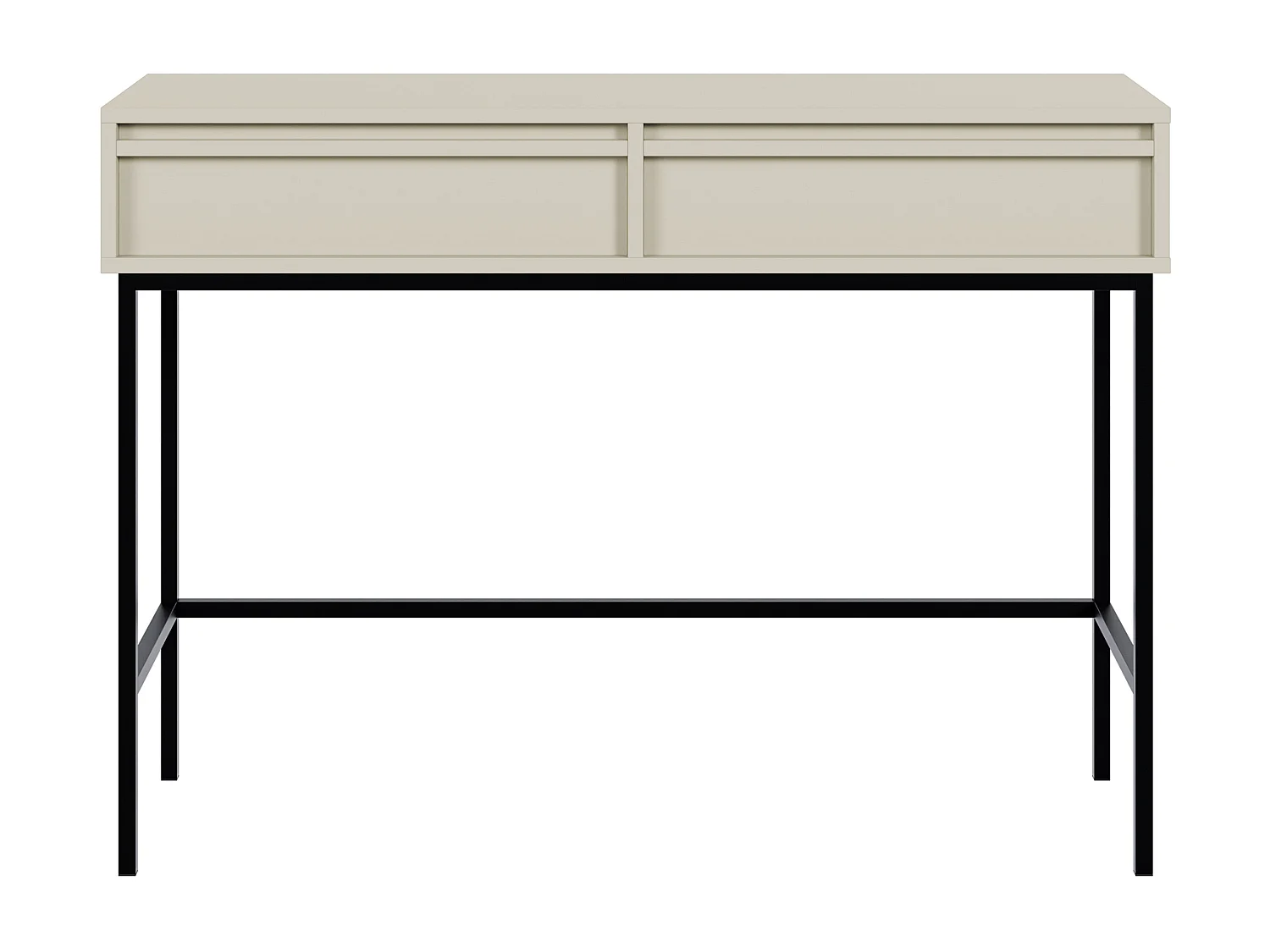 Coiffeuse - 110 cm - avec tiroirs et cadre - grège - EVO