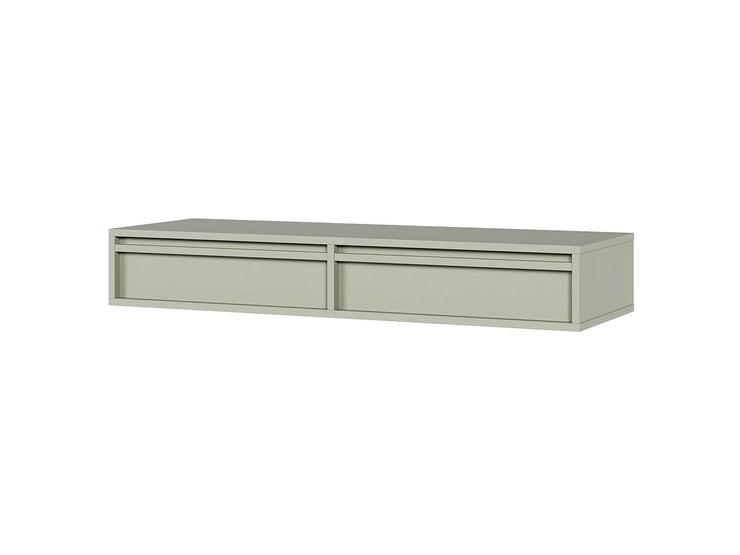 Coiffeuse - 110 cm - avec tiroirs - suspendu - vert sauge - EVO