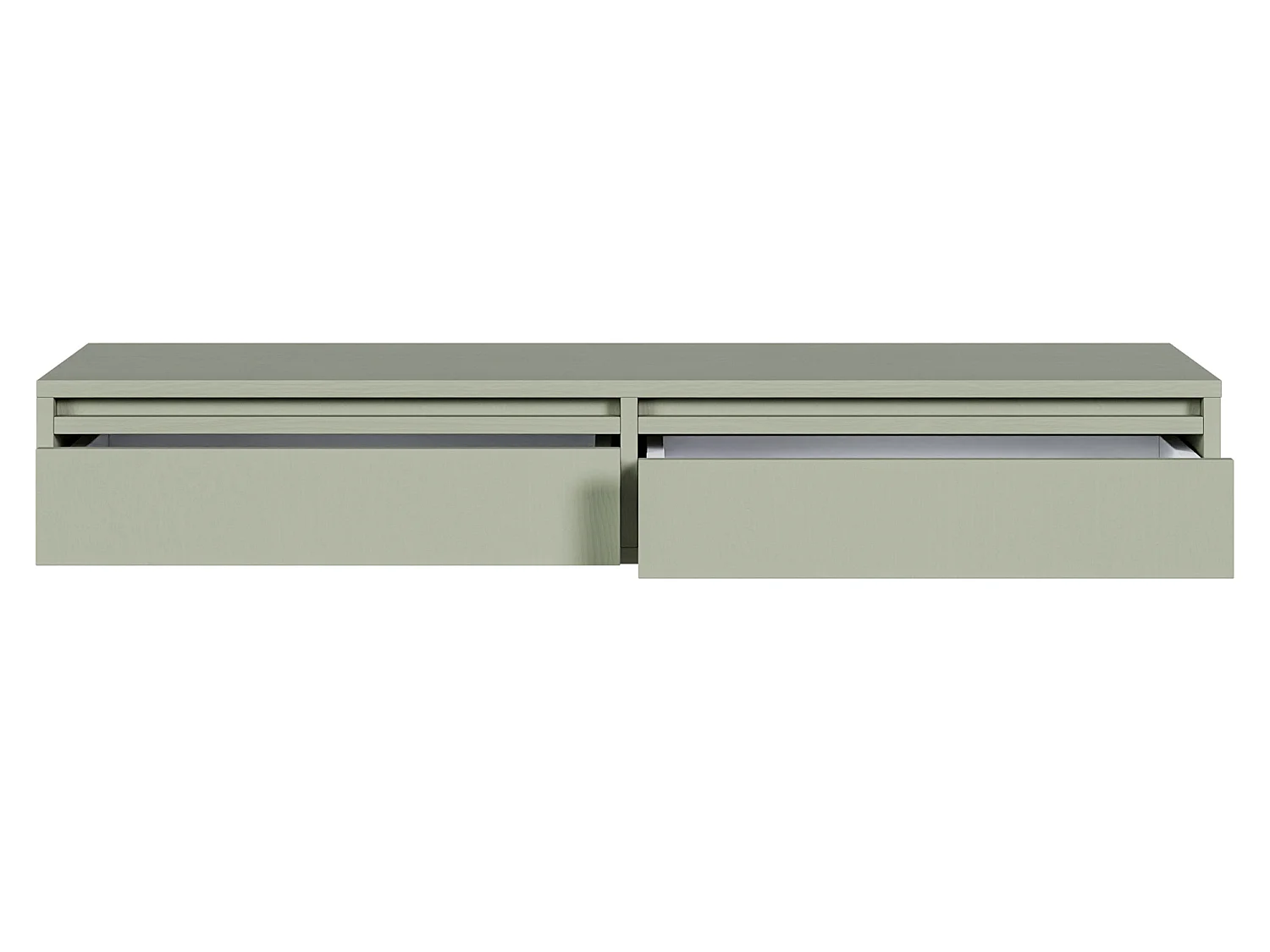 Coiffeuse - 110 cm - avec tiroirs - suspendu - vert sauge - EVO