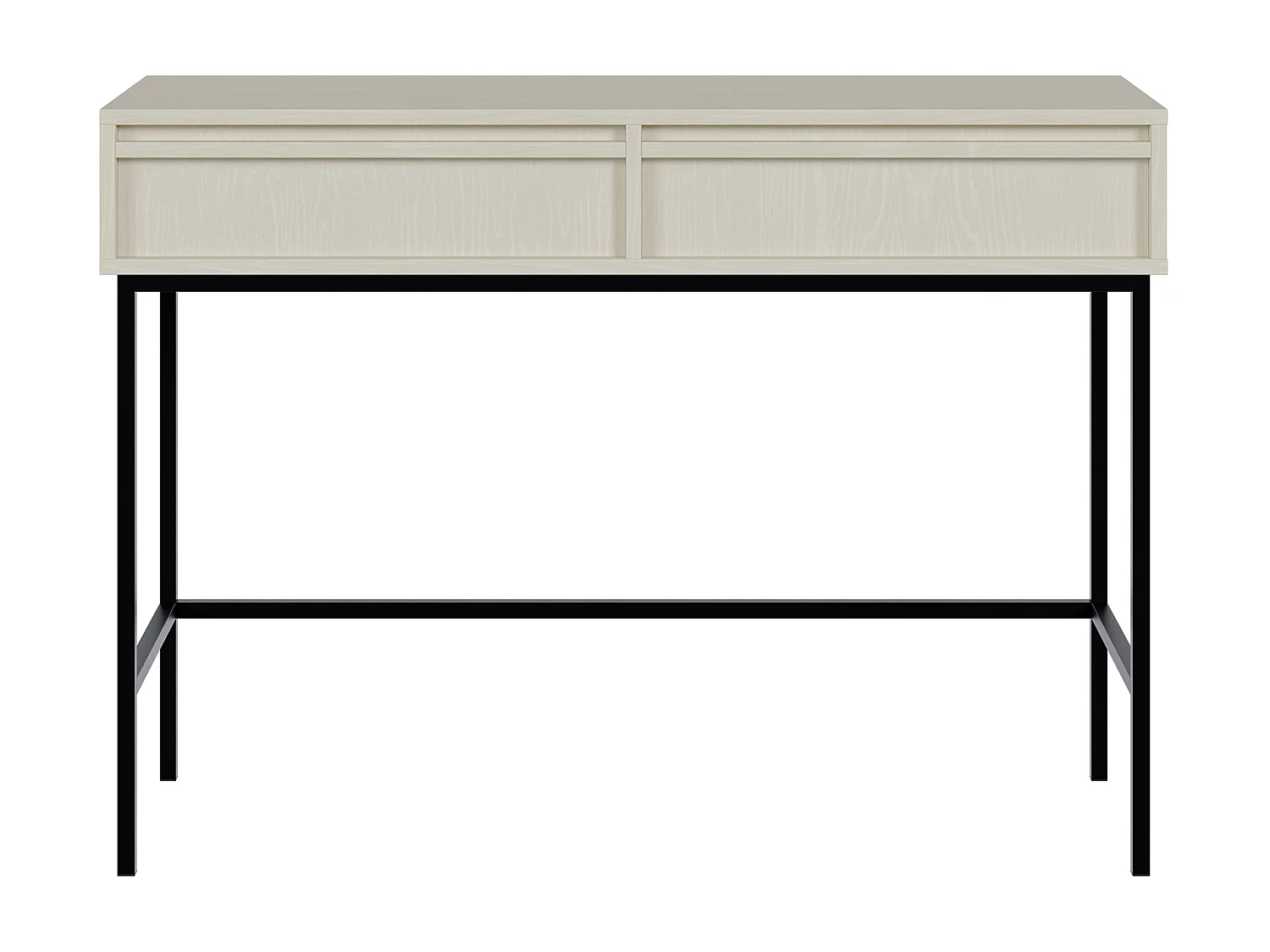 Schminktisch mit Schubladen und Metallgestell, Hellbeige, 110 cm - EVO