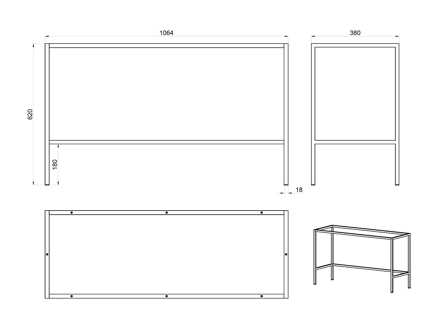 Schminktisch mit Schubladen und Metallgestell, Hellbeige, 110 cm - EVO