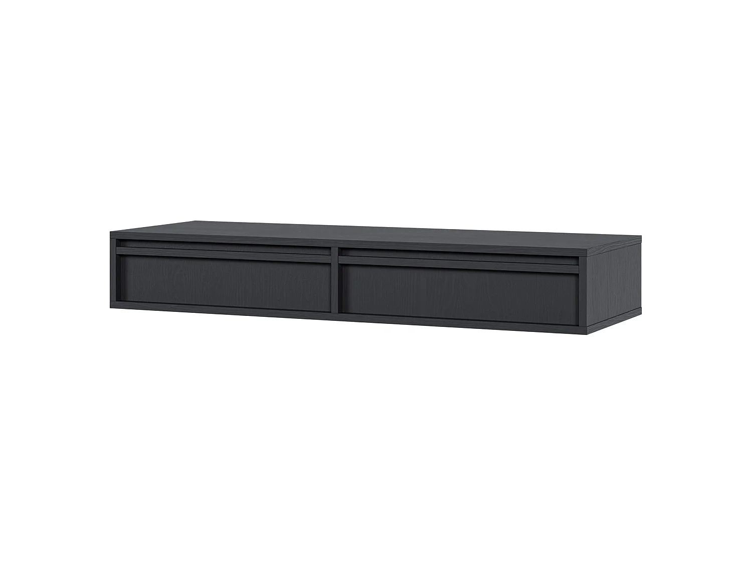Coiffeuse - 110 cm - avec tiroirs - suspendu - noir - EVO