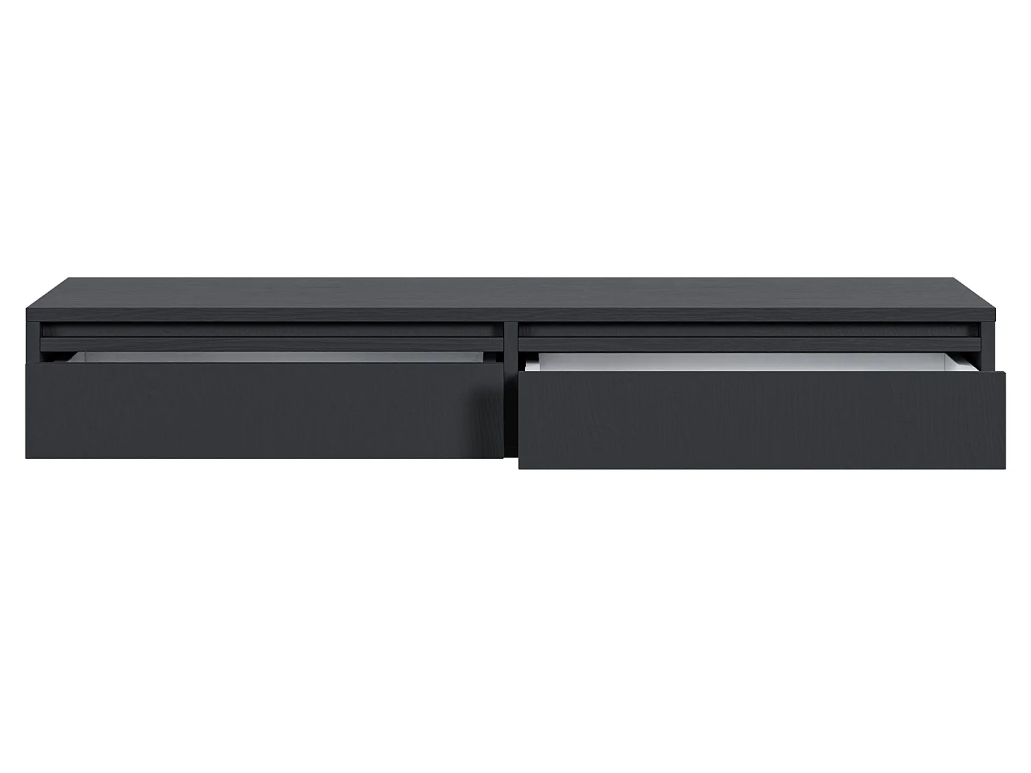 Coiffeuse - 110 cm - avec tiroirs - suspendu - noir - EVO