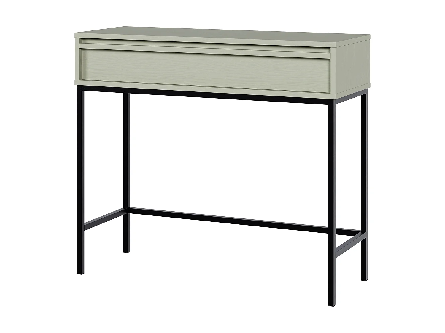 Table console - 90 cm - avec tiroir et cadre - vert sauge - EVO