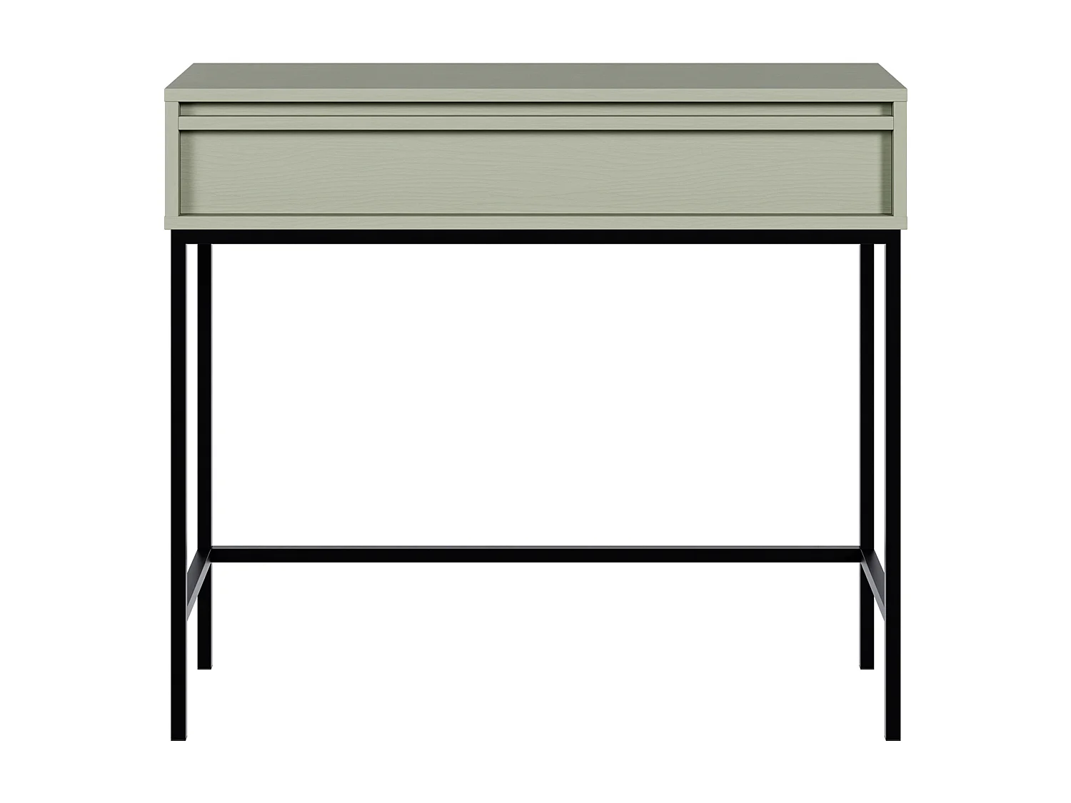 Table console - 90 cm - avec tiroir et cadre - vert sauge - EVO