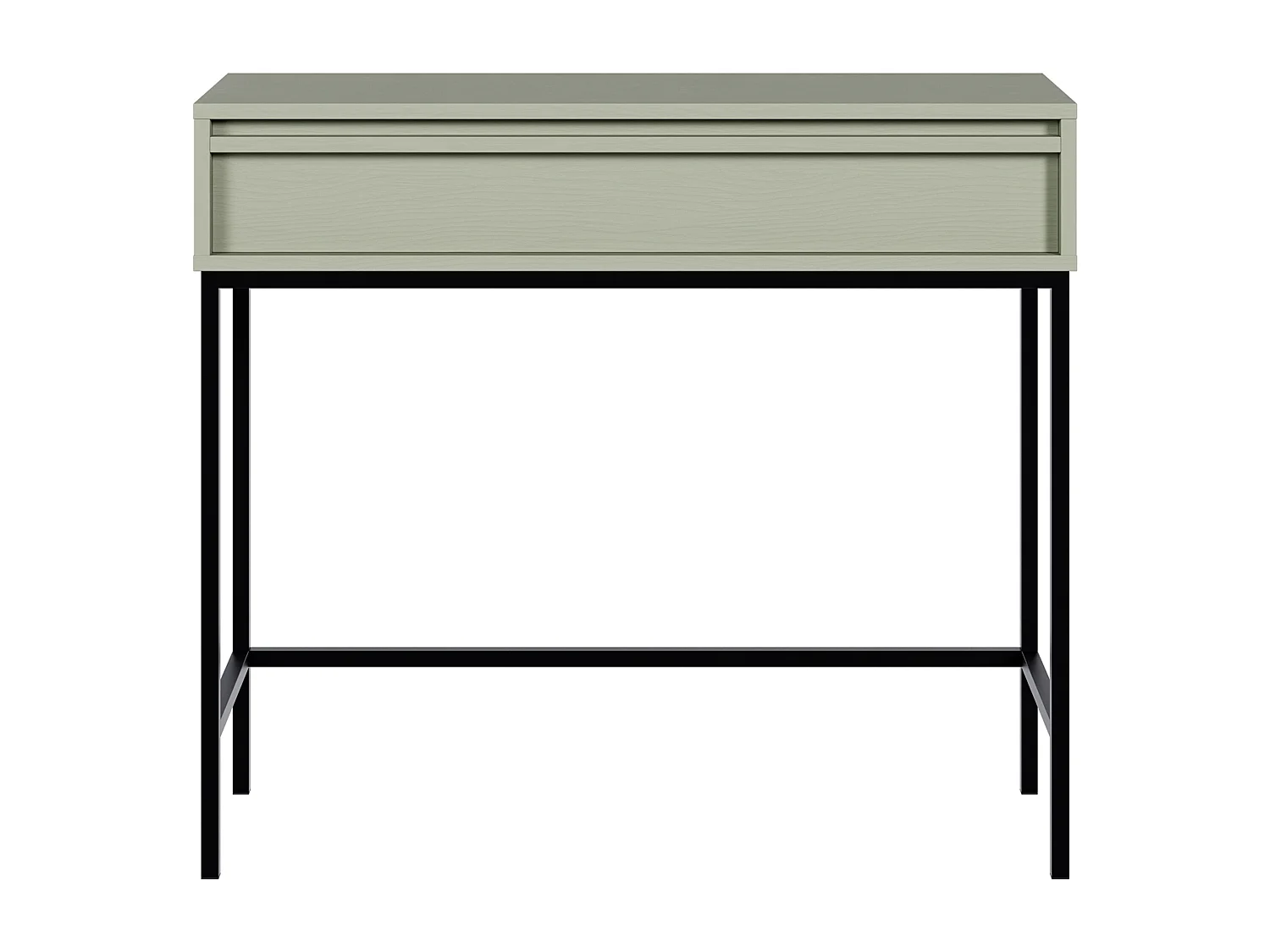 Table console - 90 cm - avec tiroir et cadre - vert sauge - EVO