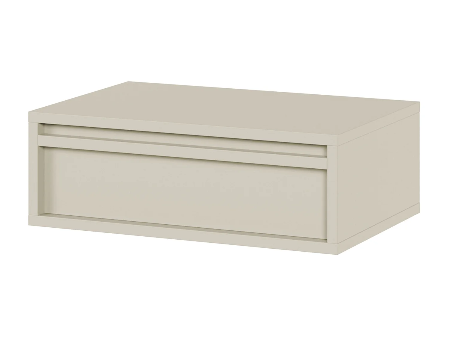 Table de chevet - 50 cm - avec tiroir - suspendu - grège - EVO