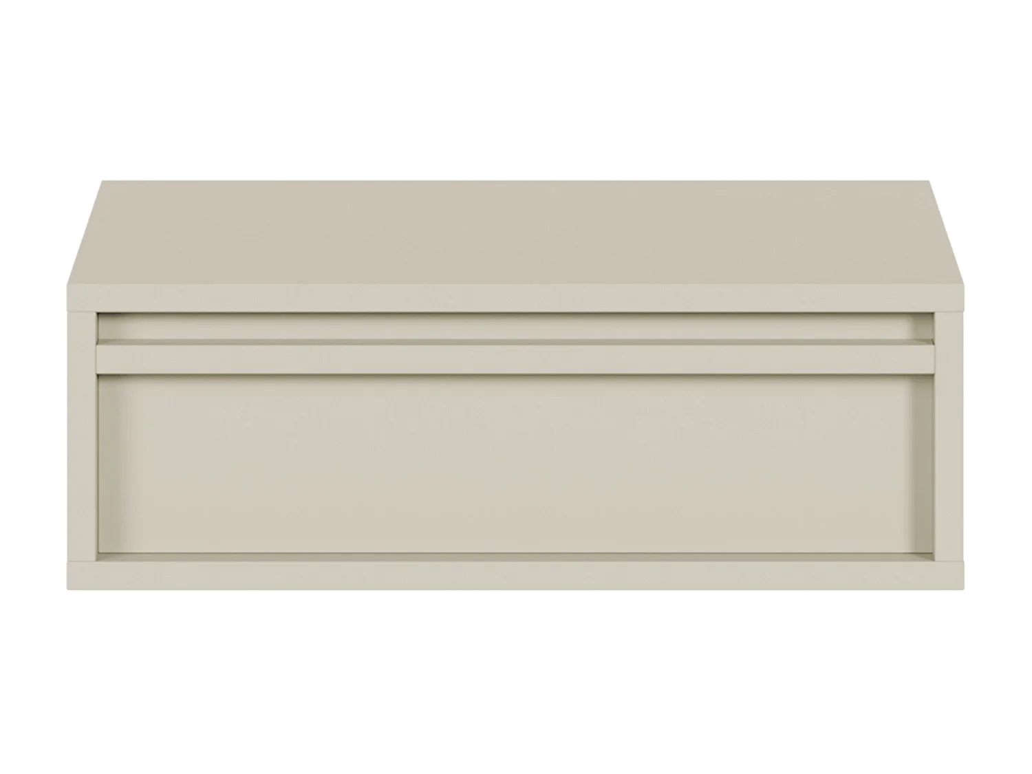 Table de chevet - 50 cm - avec tiroir - suspendu - grège - EVO