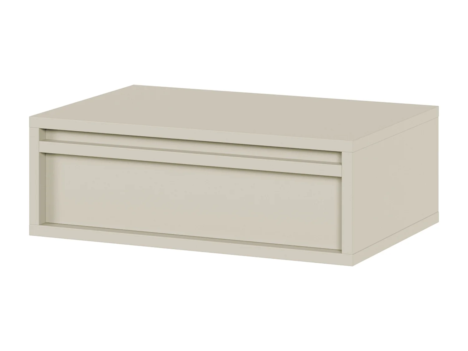 Table de chevet - 50 cm - avec tiroir - suspendu - grège - EVO