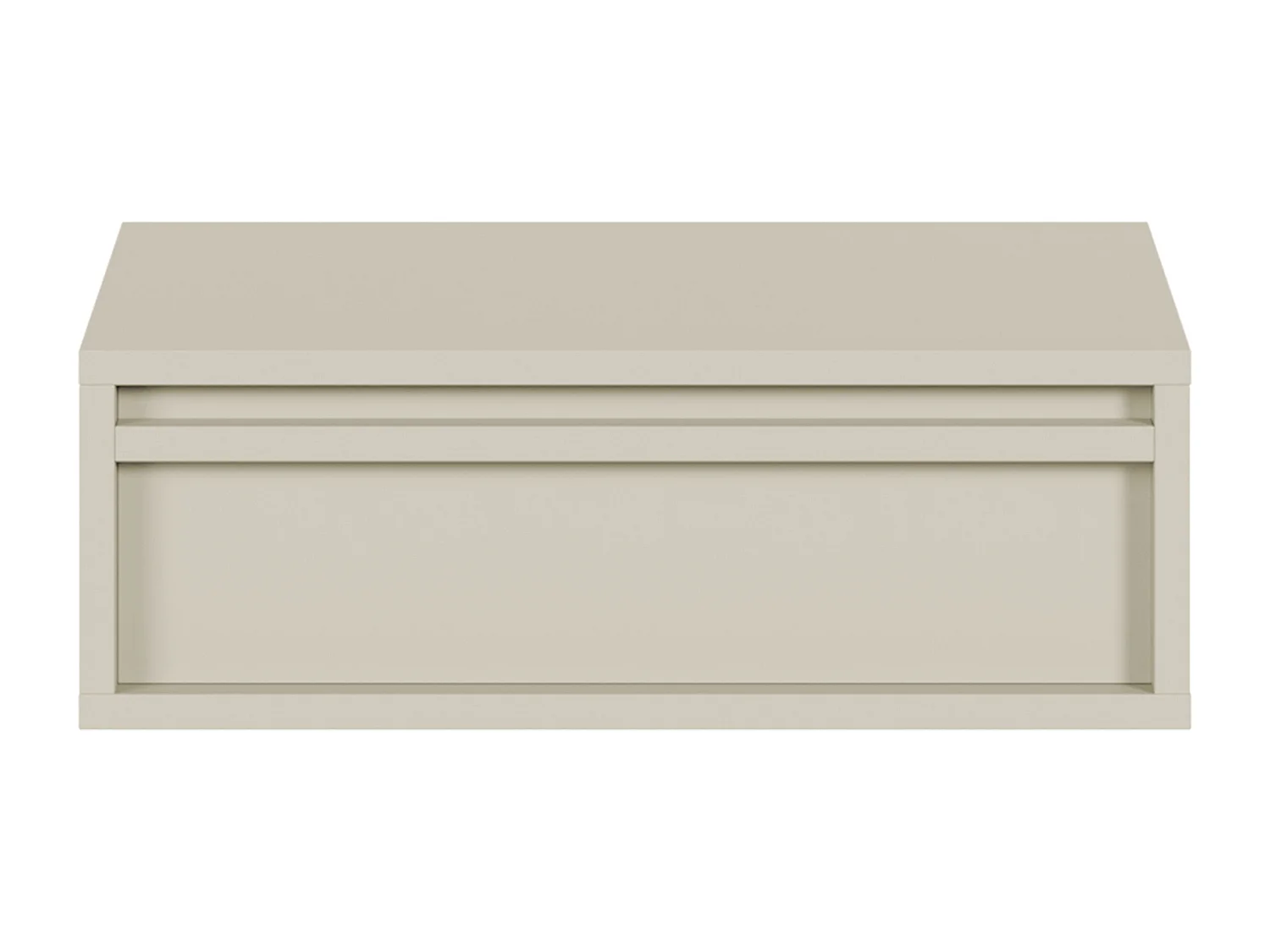 Table de chevet - 50 cm - avec tiroir - suspendu - grège - EVO