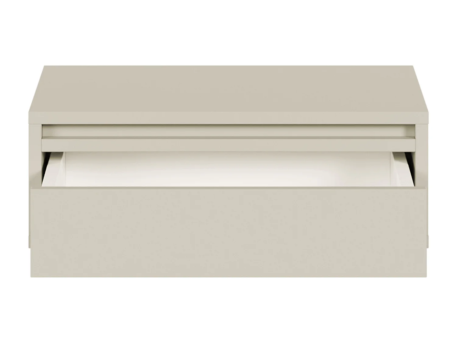 Table de chevet - 50 cm - avec tiroir - suspendu - grège - EVO