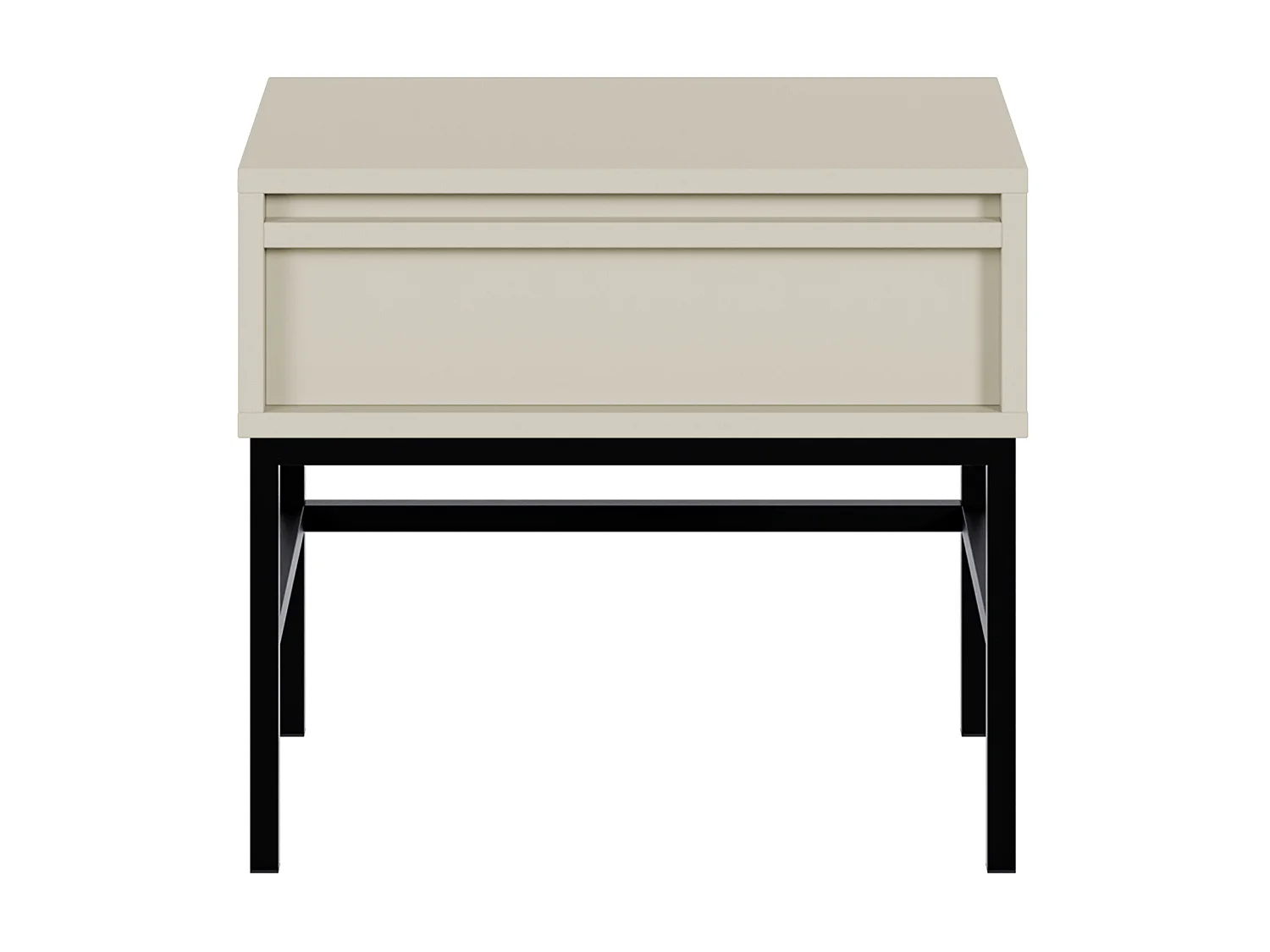 Table de chevet - 50 cm - avec tiroir et cadre - grège - EVO