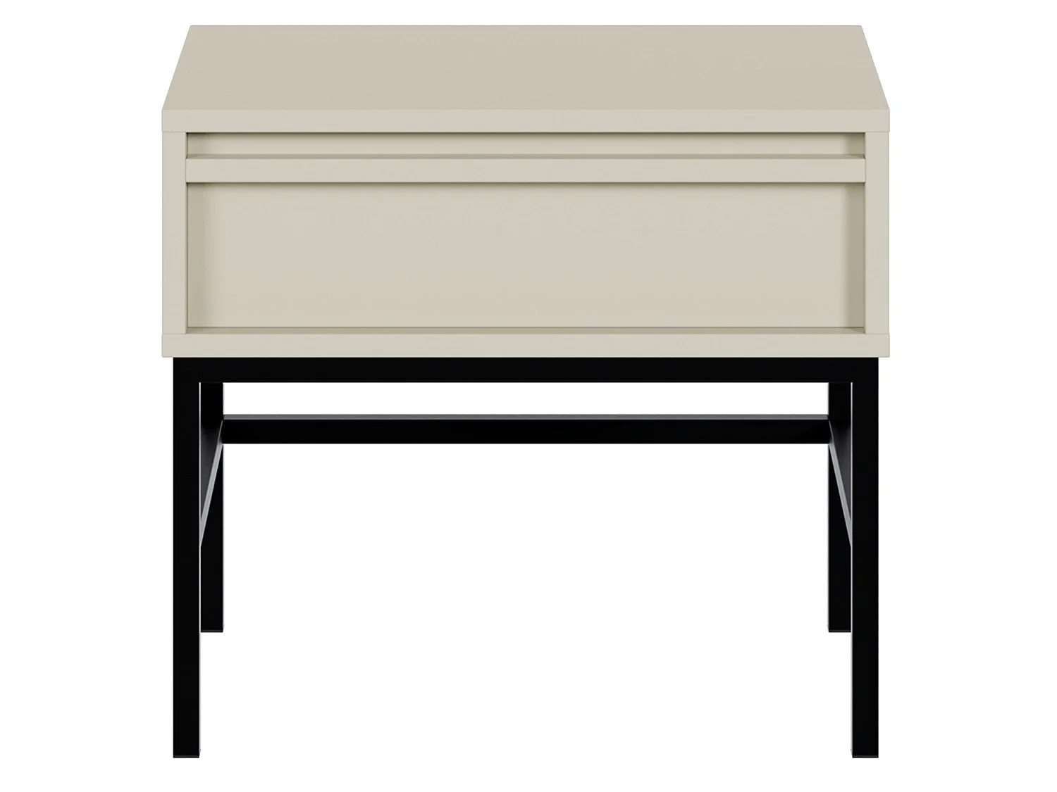Table de chevet - 50 cm - avec tiroir et cadre - grège - EVO