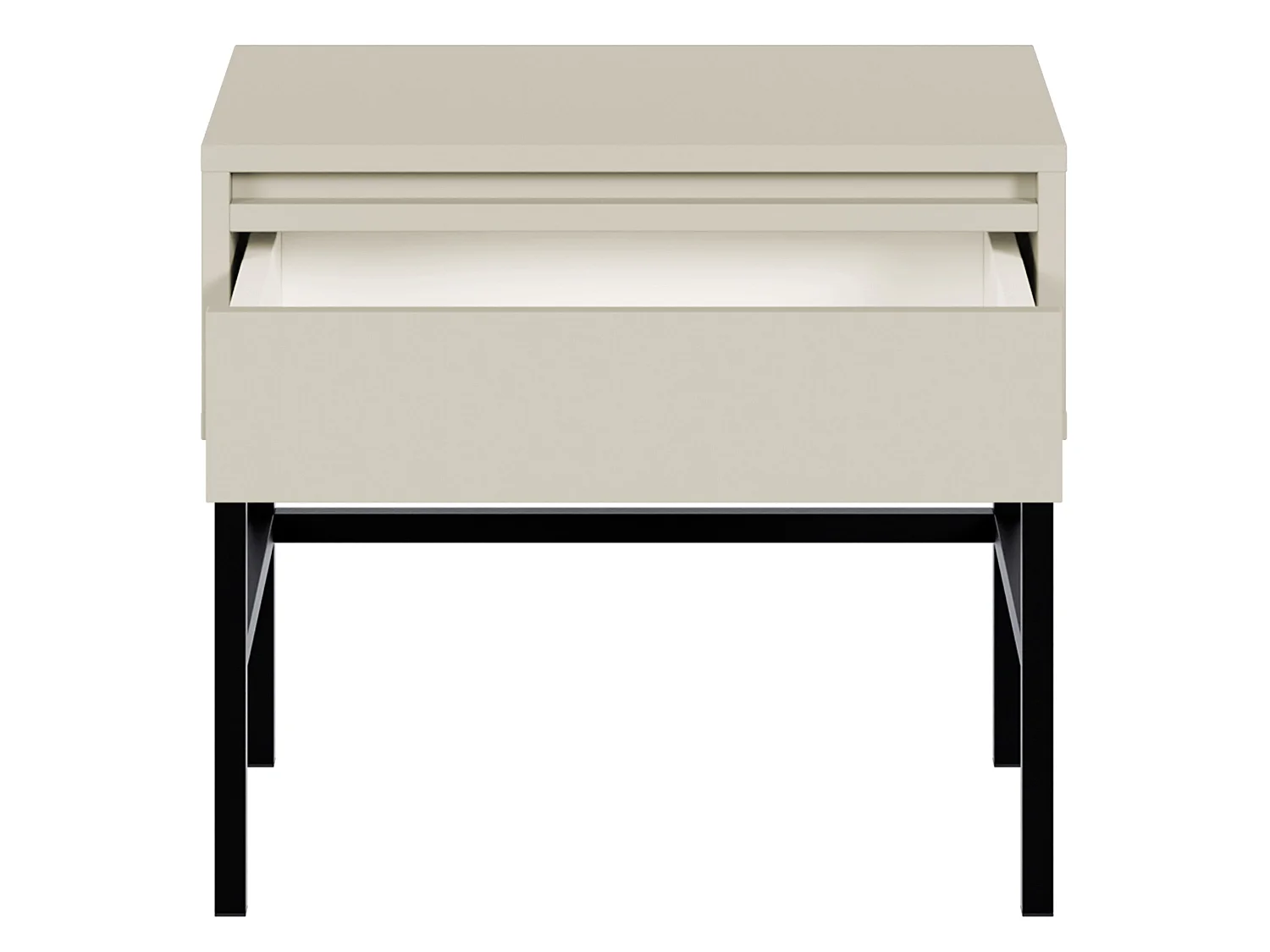 Table de chevet - 50 cm - avec tiroir et cadre - grège - EVO