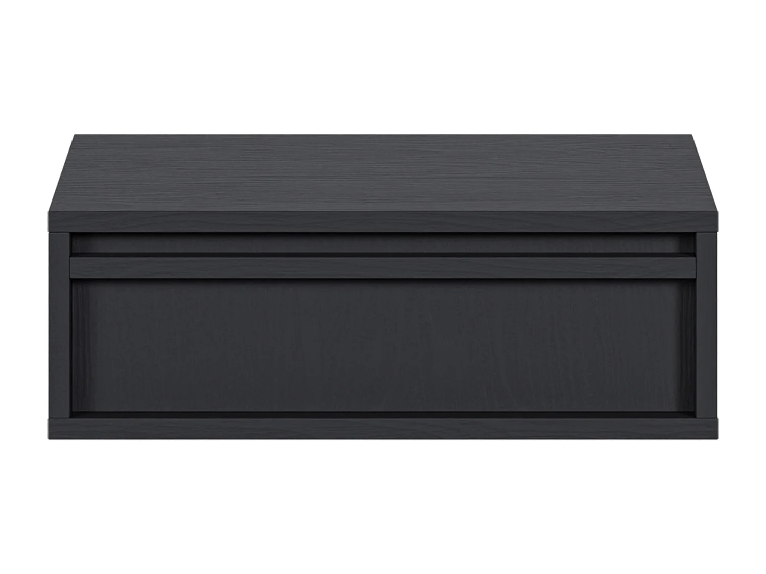 Table de chevet - 50 cm - avec tiroir - suspendu - noir - EVO