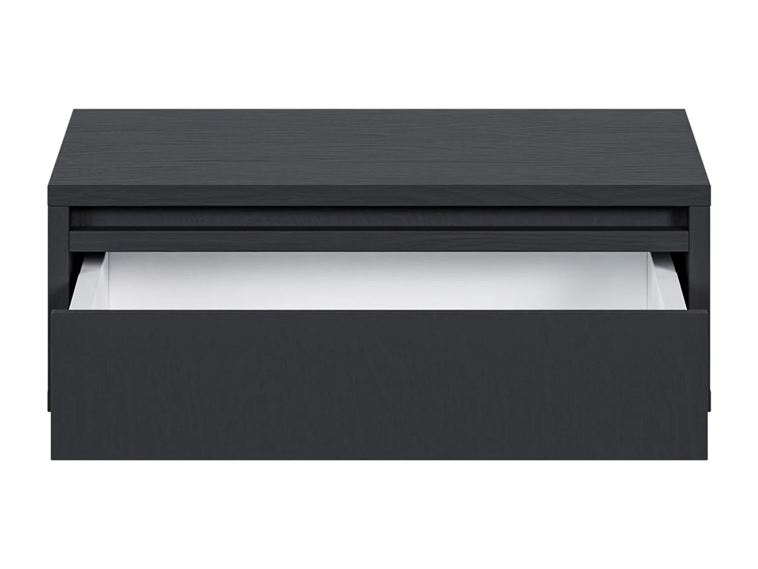 Table de chevet - 50 cm - avec tiroir - suspendu - noir - EVO