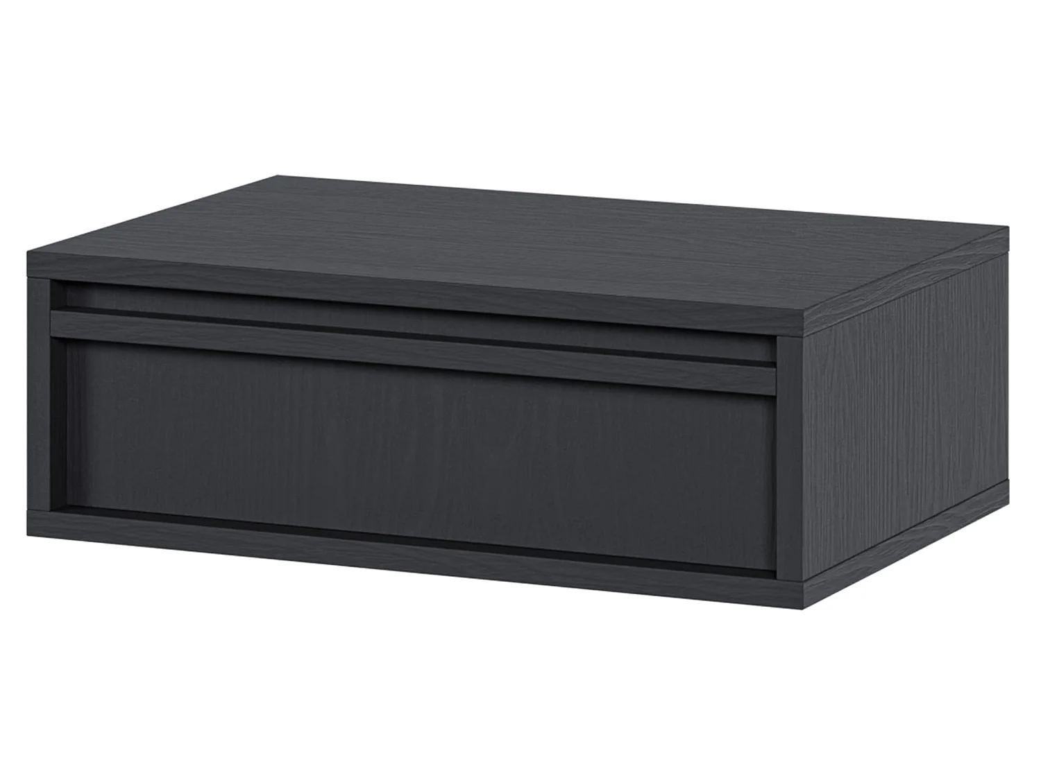 Nachtkastje - 50 cm - met lade - hangend - zwart - EVO