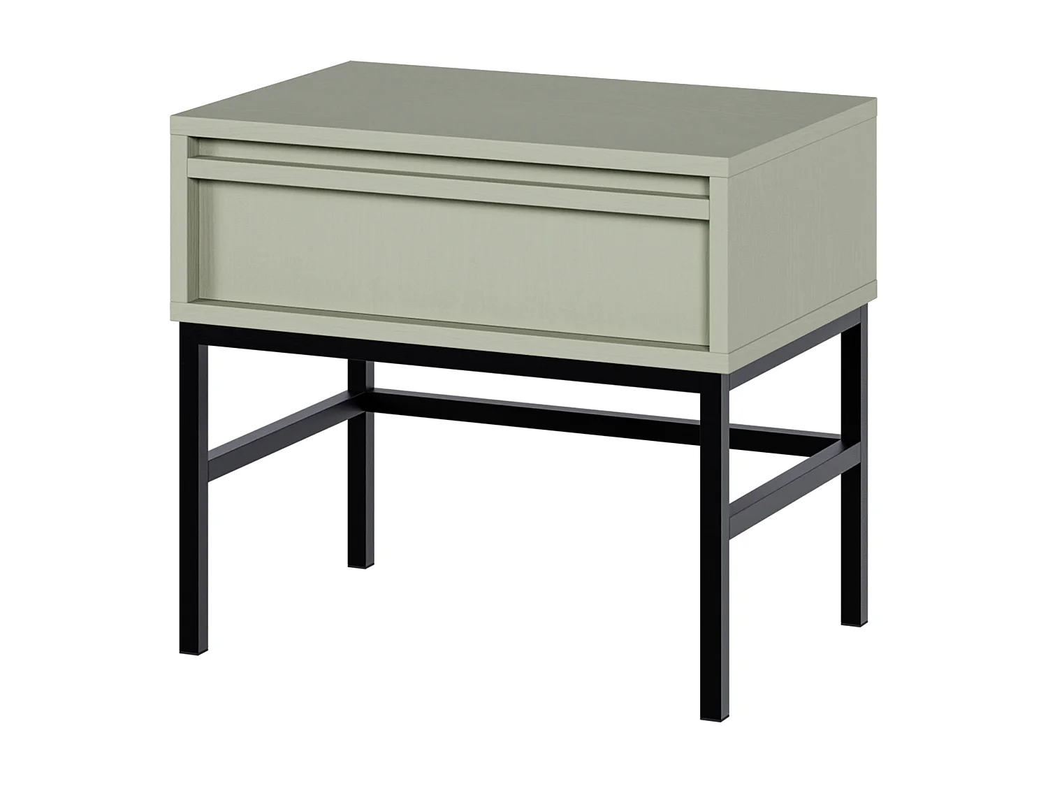 Comodino - 50 cm - con cassetto e telaio - salvia - EVO