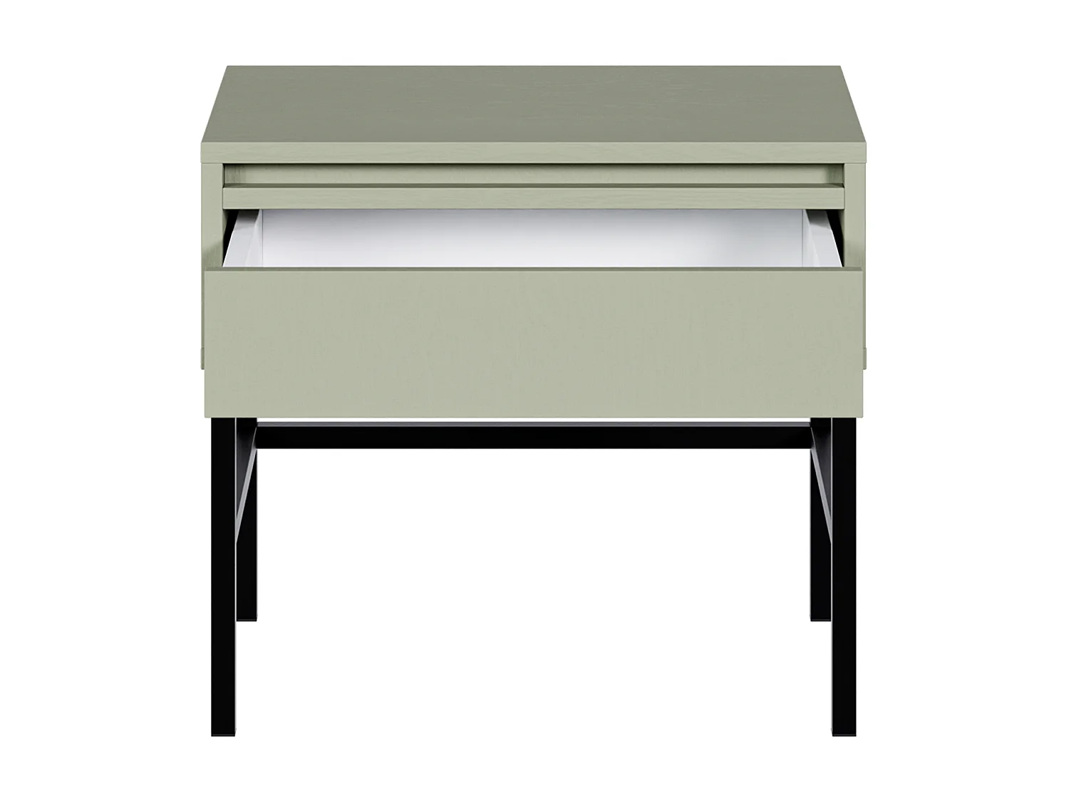 Comodino - 50 cm - con cassetto e telaio - salvia - EVO