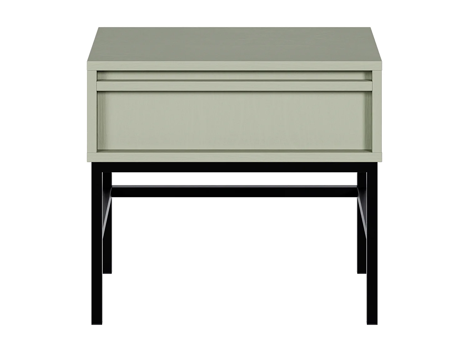 Table de chevet - 50 cm - avec tiroir et cadre - vert sauge - EVO