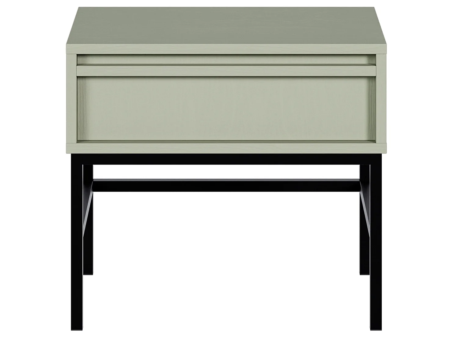 Table de chevet - 50 cm - avec tiroir et cadre - vert sauge - EVO