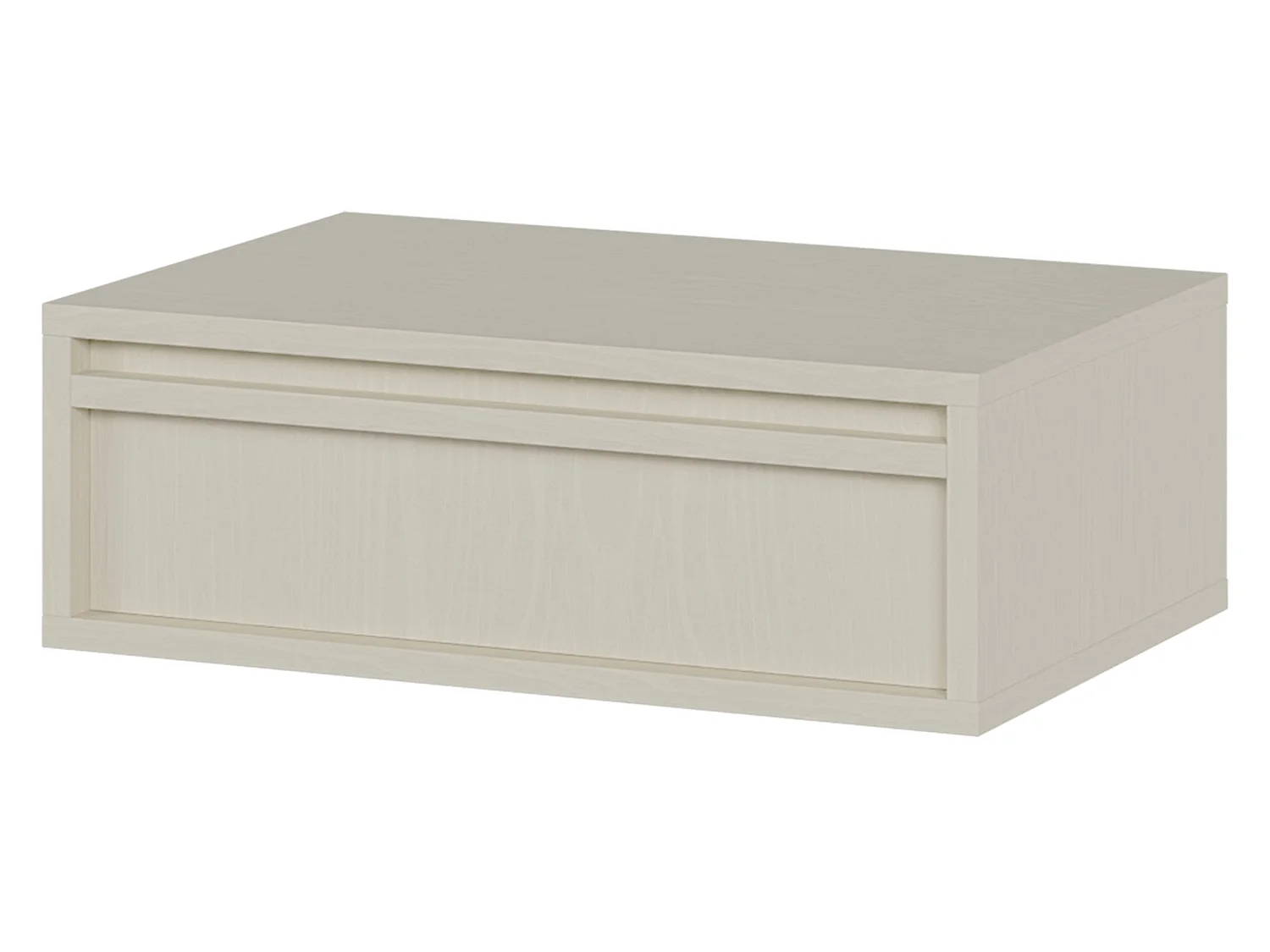 Nachtkastje - 50 cm - met lade - hangend - crème - EVO