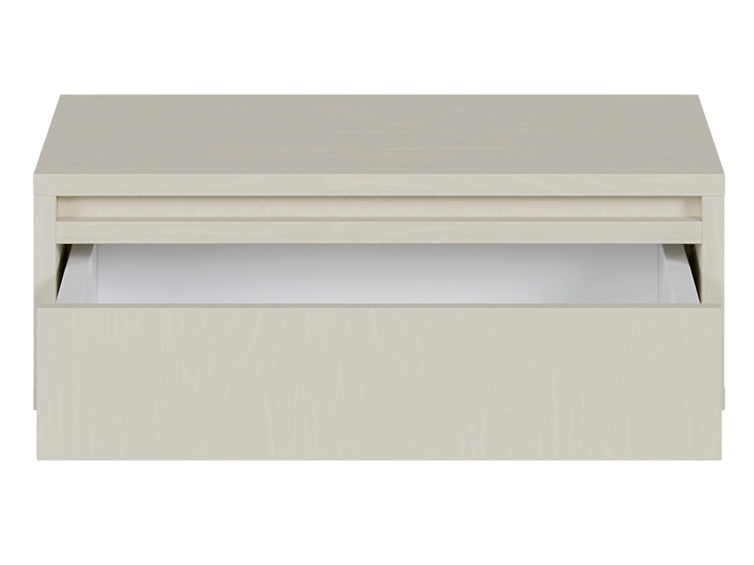 Nachtkastje - 50 cm - met lade - hangend - crème - EVO