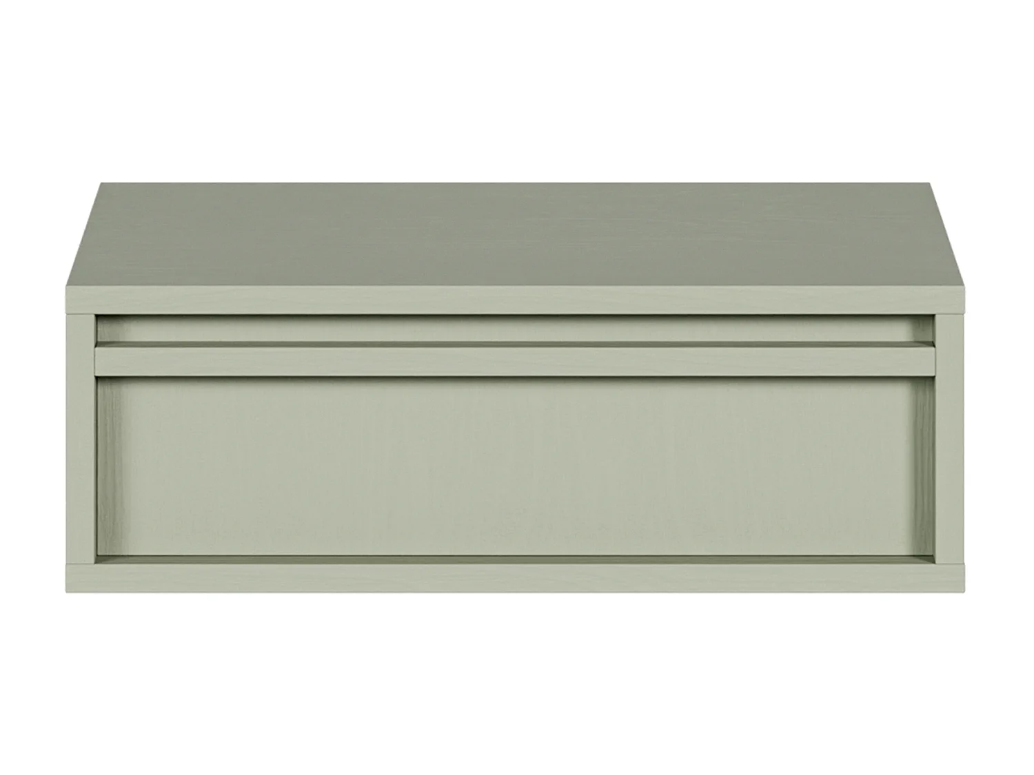 Mesilla de noche - 50 cm - con cajón - suspendida - salvia - EVO