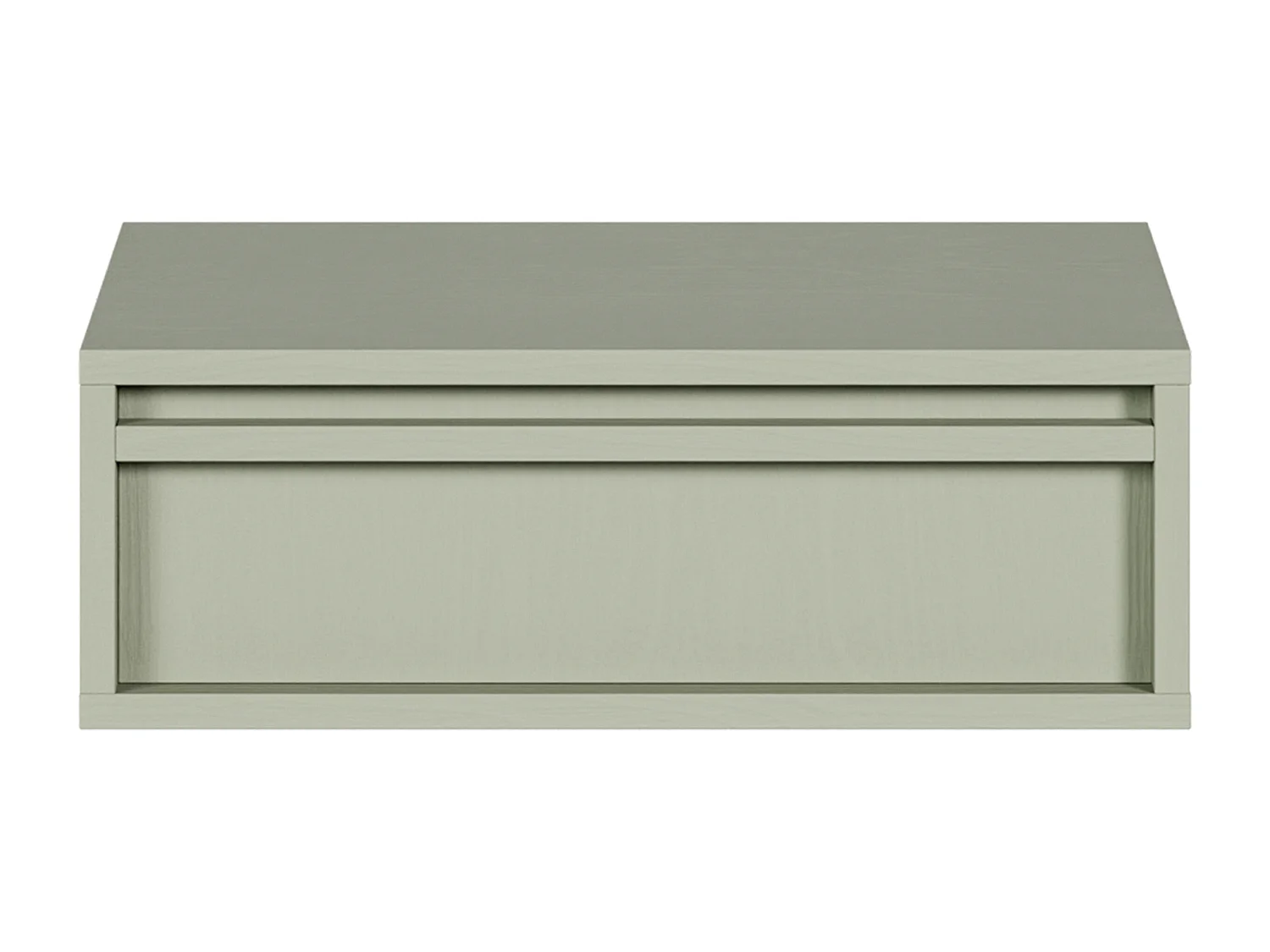 Table de chevet - 50 cm - avec tiroir - suspendu - vert sauge - EVO