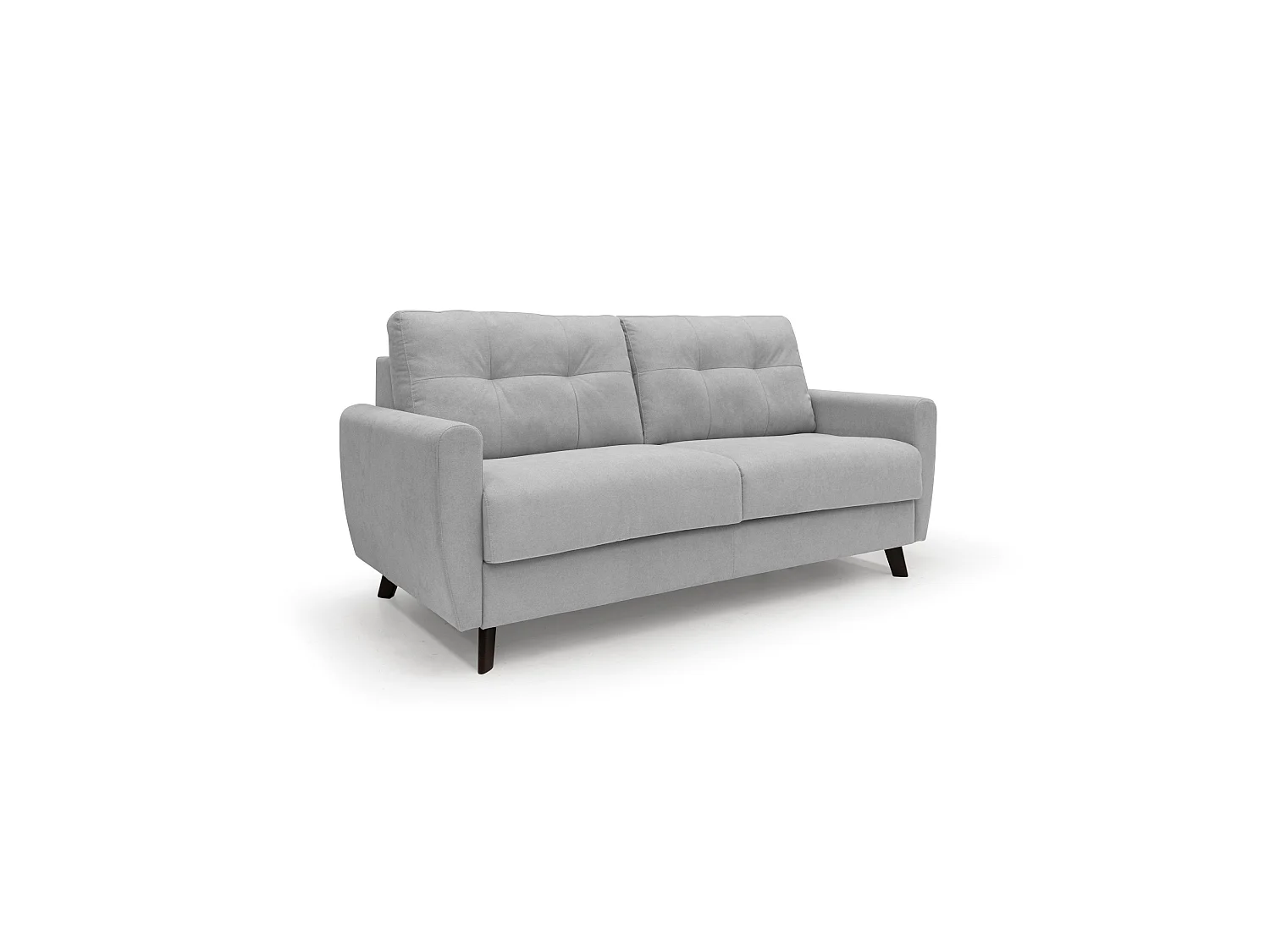 Callisto Canapé lit convertible en tissu doux imperméable T02 188 cm (mat. 140x197) gris clair